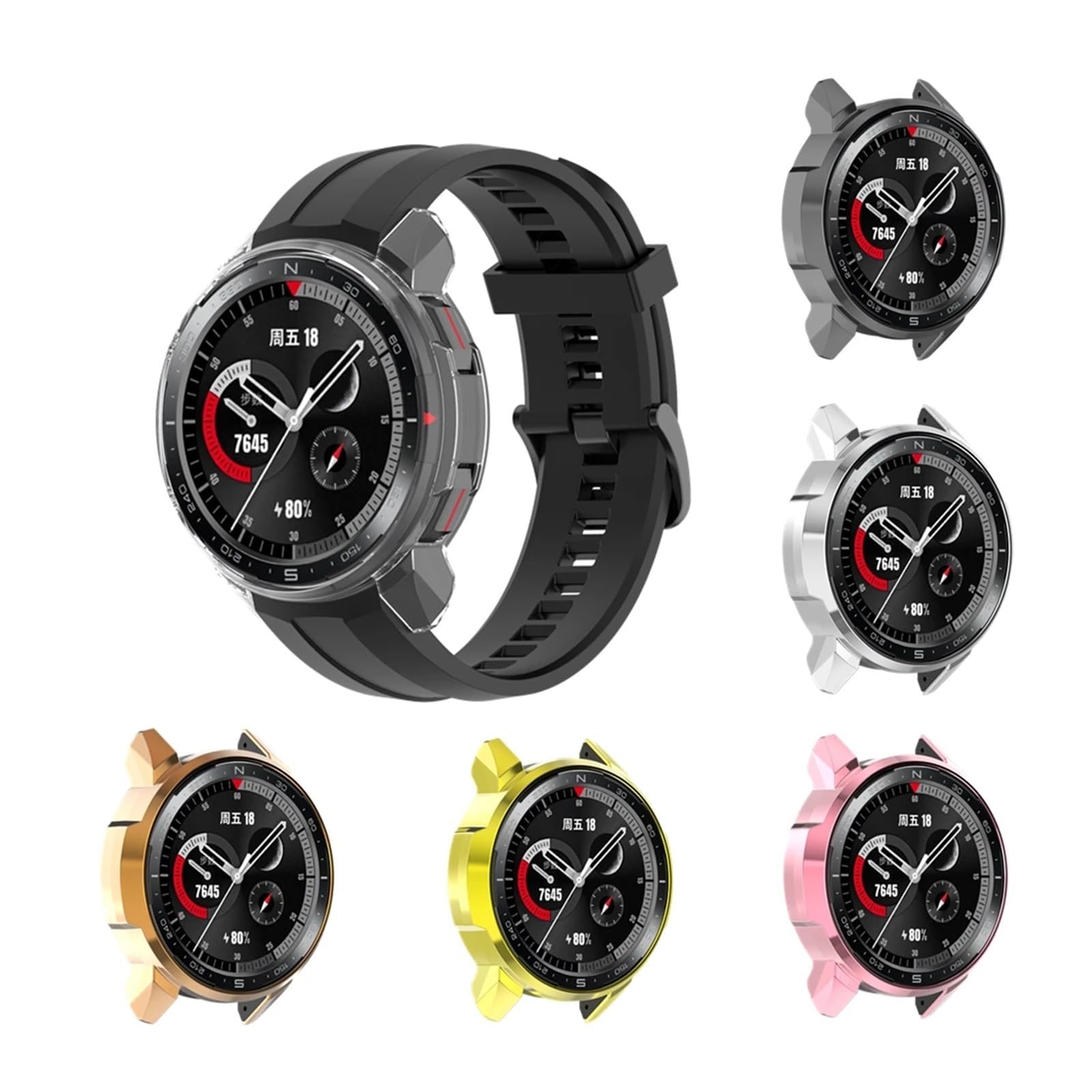 Amazon.co.jp: xiaopang Honor Watch GS Pro メッキTPUプロテクター 