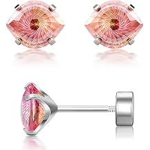 20G Titanium Evil Eye Zirconia Earrings for Sensitive Ears