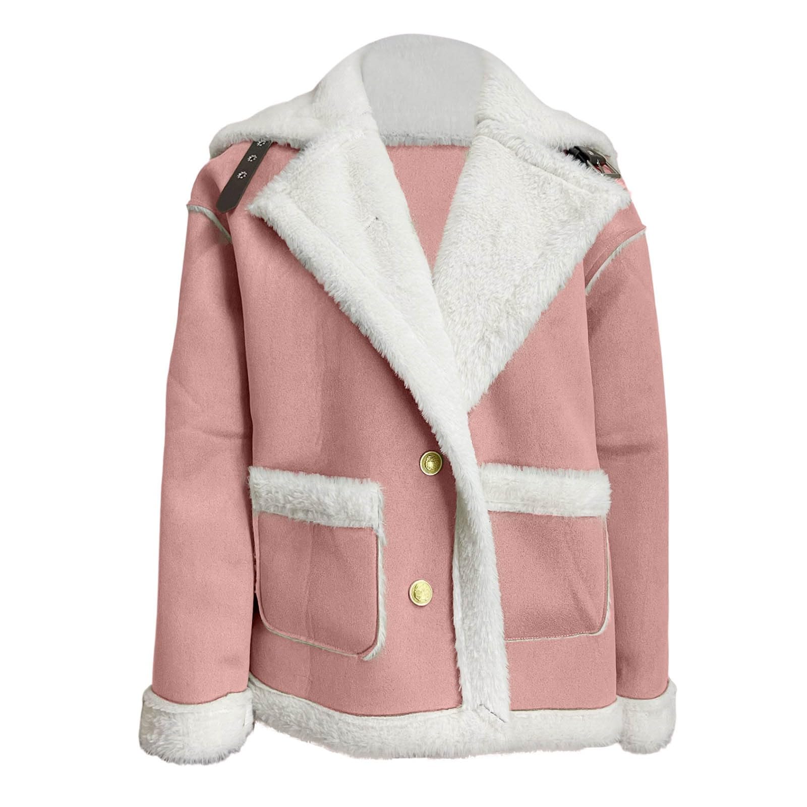 Generisch Cappotto invernale 2026 con fodera in pile, isolante, pesante e caldo, a maniche lunghe, per attività all'aperto in condizioni climatiche fredde, abbigliamento quotidiano (XL)