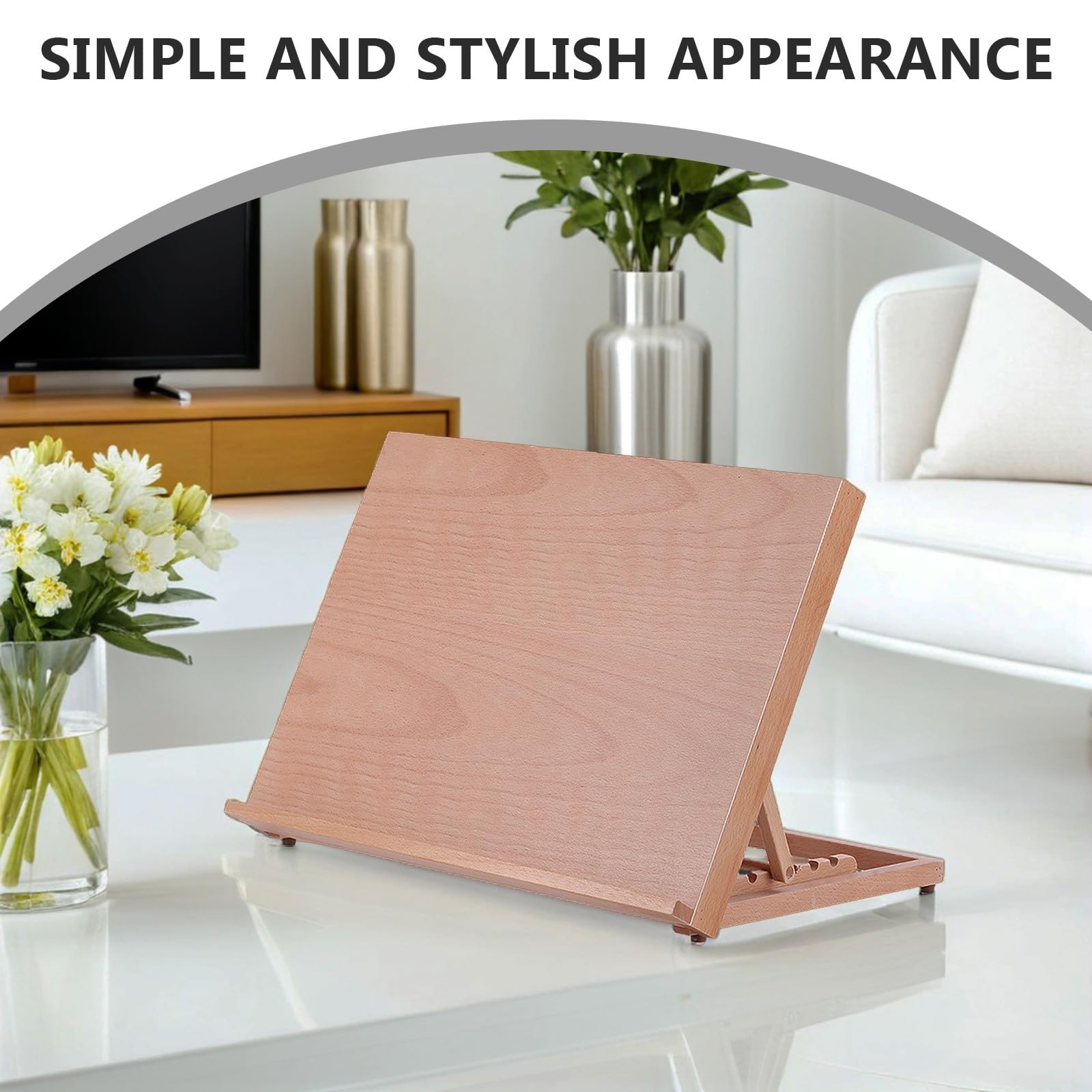 Caballete de mesa de madera ajustable para pintar, ideal para estudiantes y aficionados, soporte de escritorio de 0 a 90 grados para fotos y obras de arte