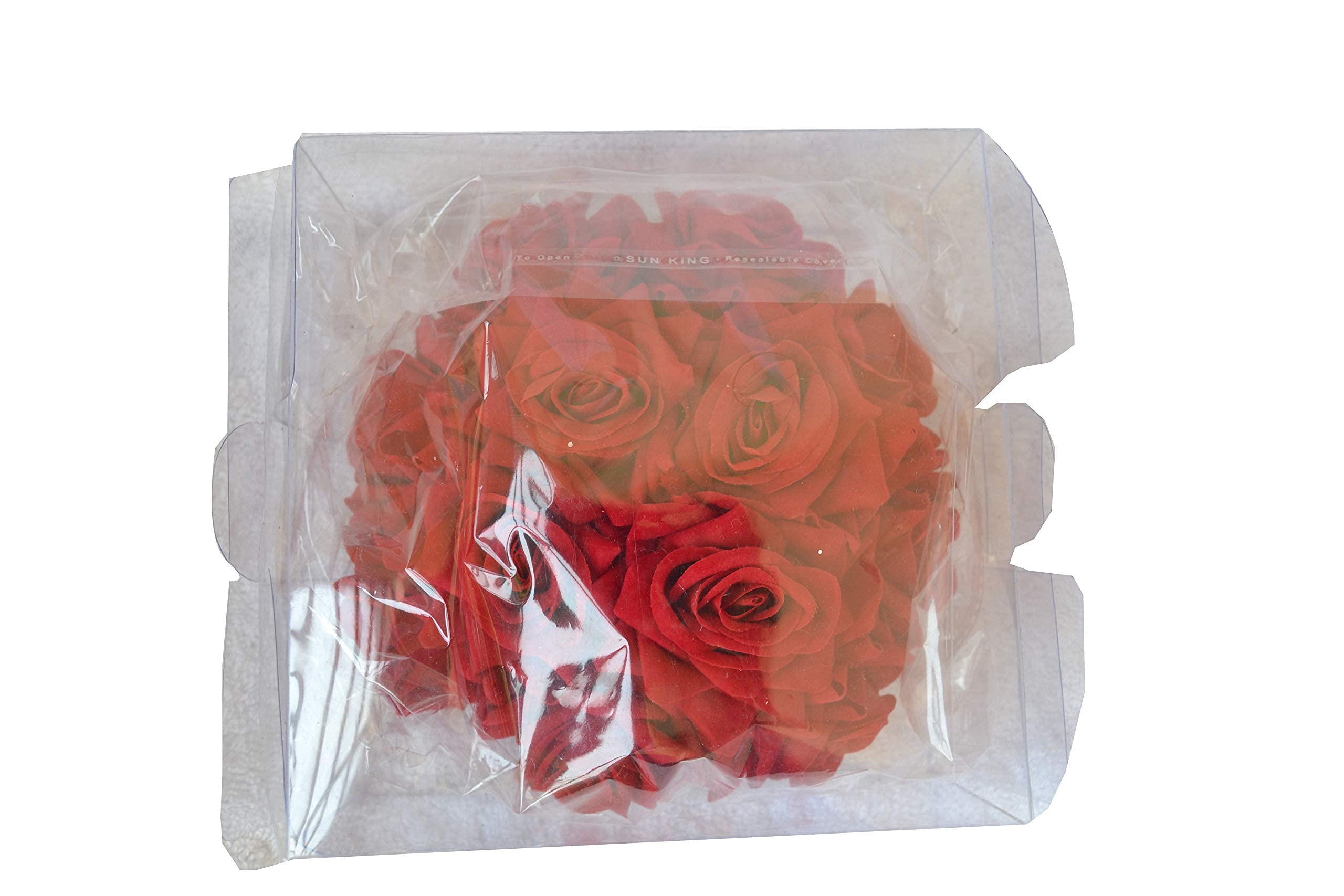Women’s Wedding Artificial Flower Hair Bun Juda Gajra for Bride (Red) 1