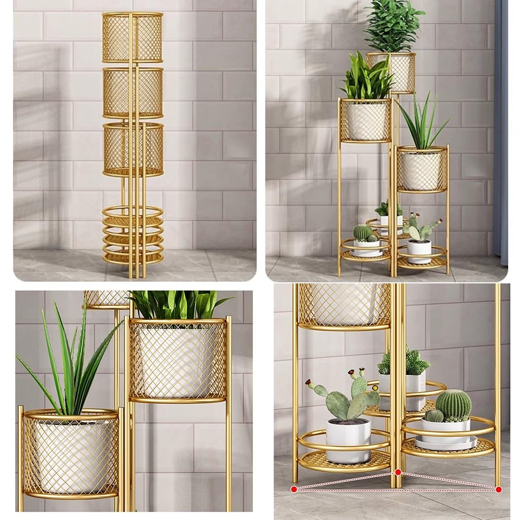 Macetas Para Colgar Antourlamm Soporte De Madera Para Plantas De 6 Niveles  De Altura, Múltiples Estantes Para Macetas, Organizador De Esquina Para  Interiores Y Exteriores, Estante De Flores De Pie Para Sala, image size:1024x1024