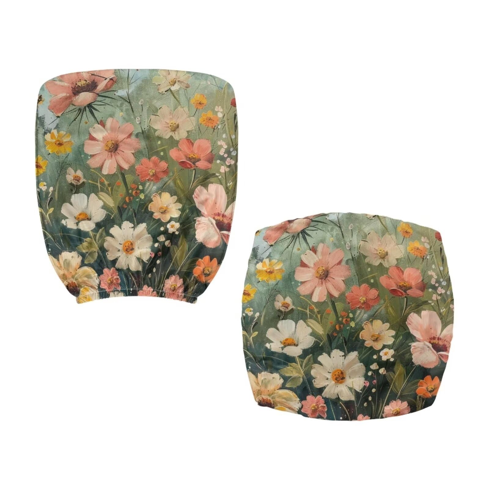 CREAMIC Floral Print Computer Office Chair Covers Protective Stretchable Chair Cover Stretch Rotating Chair Slipcover Desk Armchair Cover Suitable for Computer Chairs Office Chairs