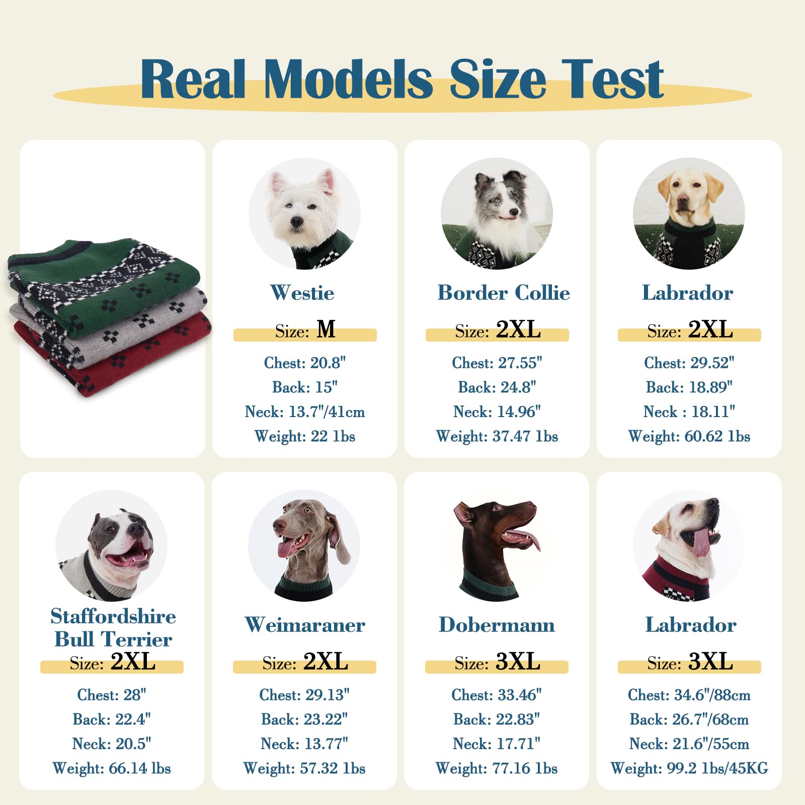 ROZKITCH Maglioni per cani extra large per cani femminili, elastico per cani, maglione natalizio con gambe anteriori per prevenire il freddo all'aperto, per animali domestici giganti in inverno e