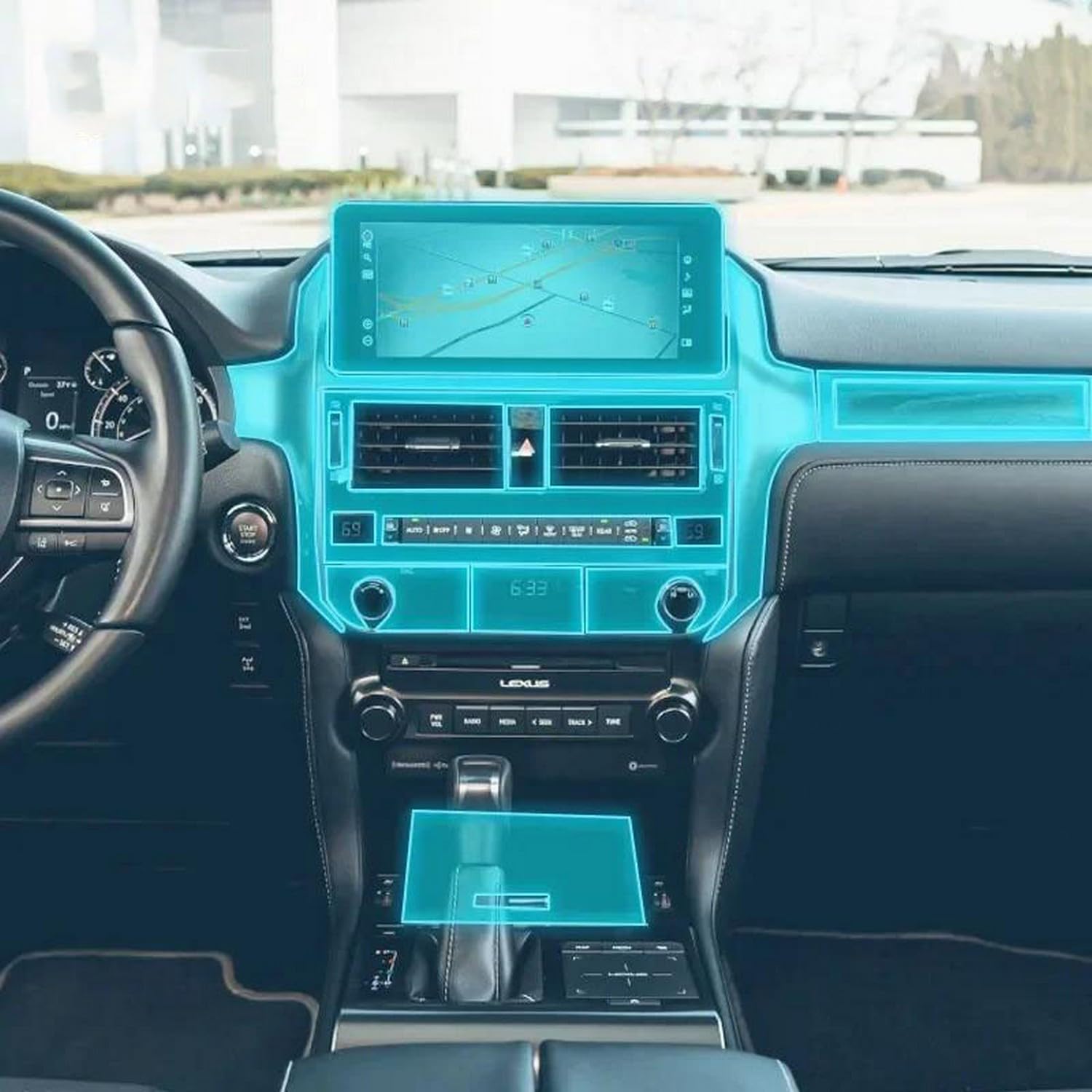 Film protection intérieur Lexus GX 460 anti-rayures TPU console voiture