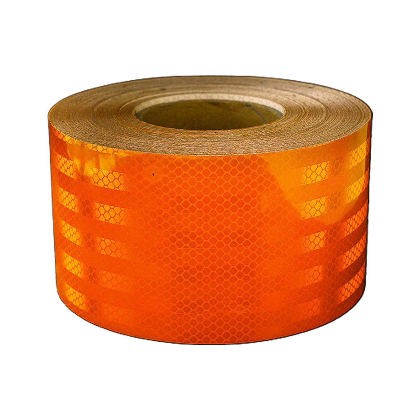 eallen 10 Cm X 45 Metros Cinta Reflectora Autoadhesiva De Alta Visibilidad, Cinta Marca De Seguridad para Instalaciones De Transporte por Carretera, Vehículos, Naves, Calles,Naranja