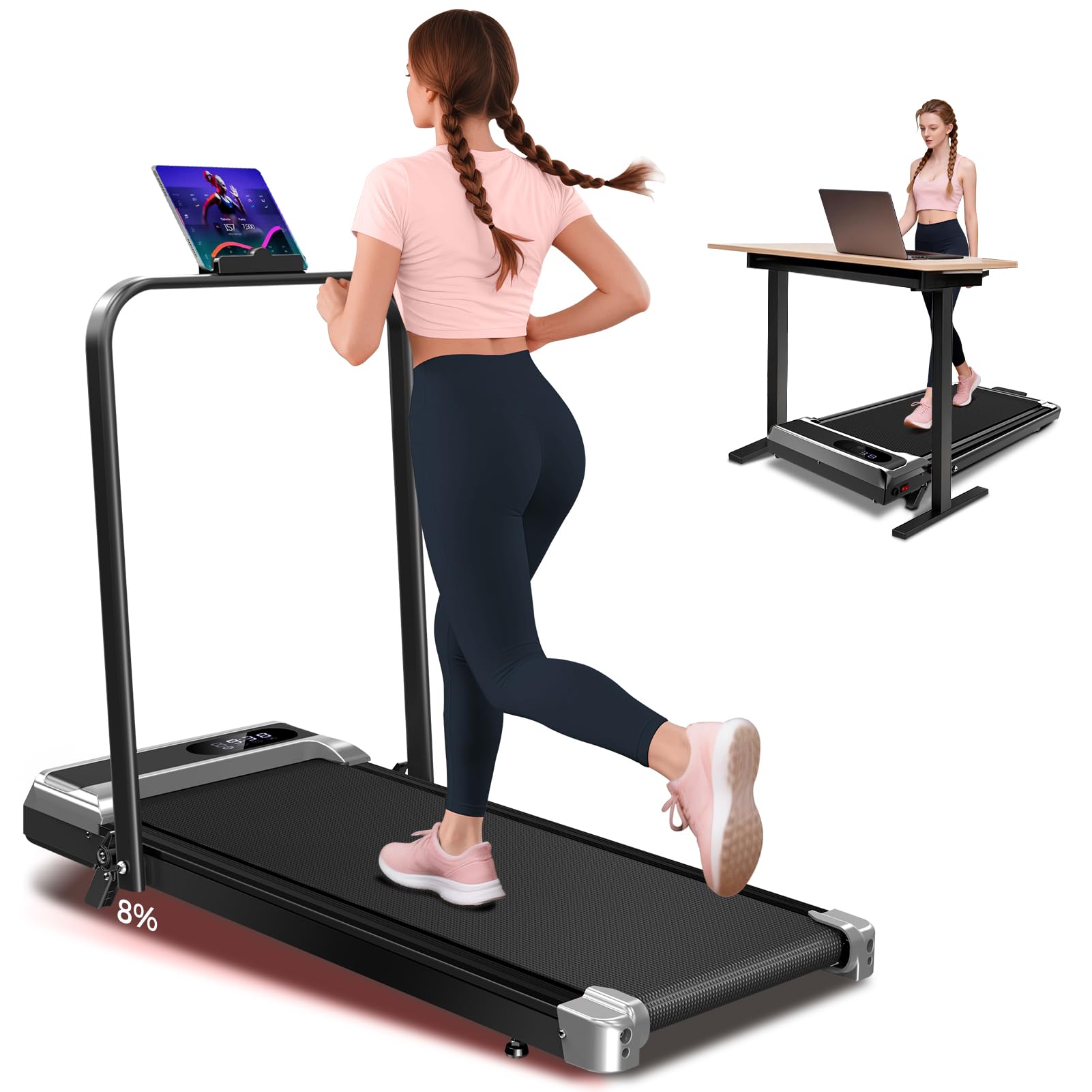 Trisomy Foldable Treadmill with 10% Incline