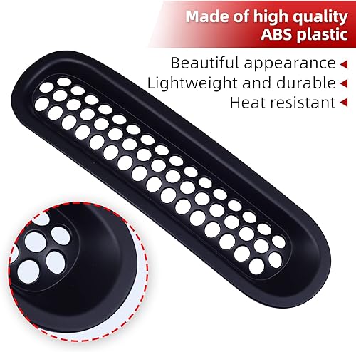 Miniatura 68 de AggAuto Inserto de malla compatible con Jeep Wrangler JK JKU 2007-2018, rejilla frontal de metal de aleación de aluminio negro para accesorios