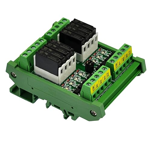 Montaje en carril DIN AC/DC 5V 12V 24V SPST-NO 5Amp módulo de relé de potencia (CA/CC 5V, 8 canales)