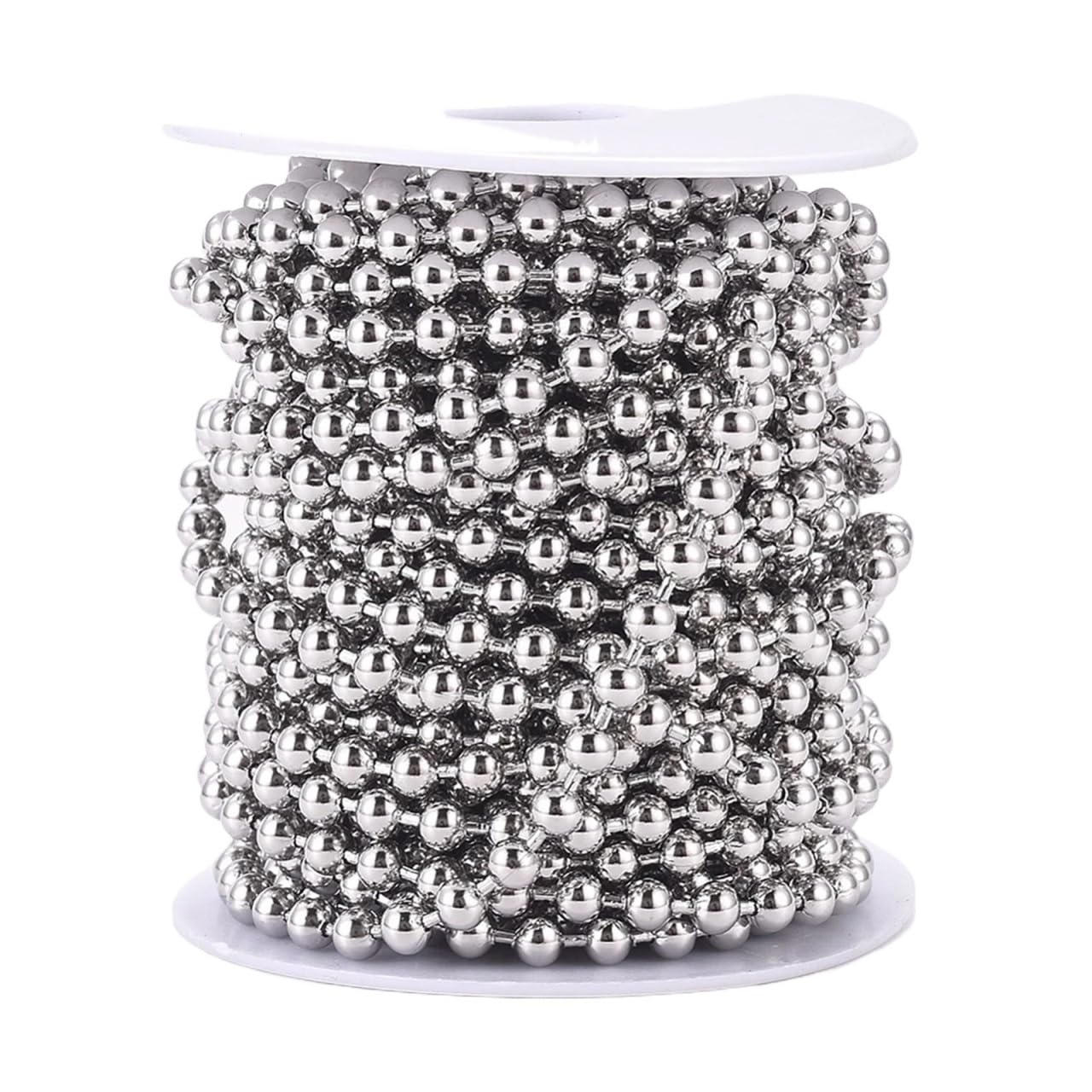 Chaîne à billes en acier inoxydable 304 de 2,5mm pour création de bijoux DIY