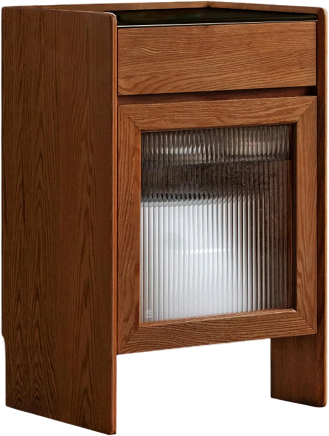 GVAwood Oak Solid Wood Sweeping Robot Storage Side Cabinet Rock Slab. 20.4х16.5х31.8 inch / 52х42х81сm / Walnut Color/Sweeping Cabinet