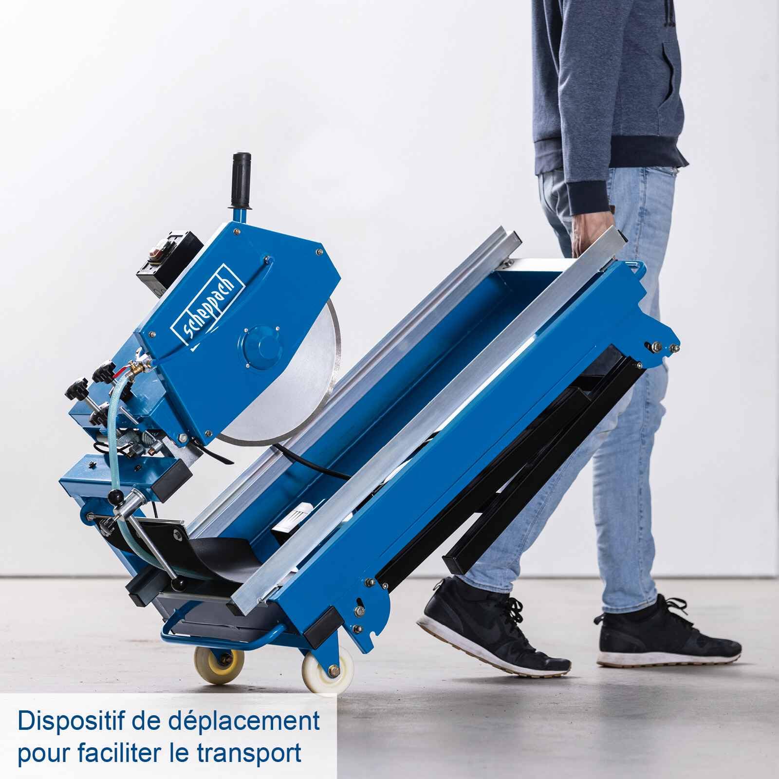 Scheppach Tronçonneuse à matériaux HSM3500 - Coupe-carreaux - 700mm de longueur de coupe - 110mm de hauteur de coupe - Pompe à eau & butée angulaire - Tête de scie 0°- +45°