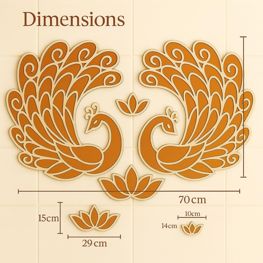 Rangoli Stencils - Peacock & Lotus Designs -3 Rangoli Stencils - Peacock & Lotus Designs -3