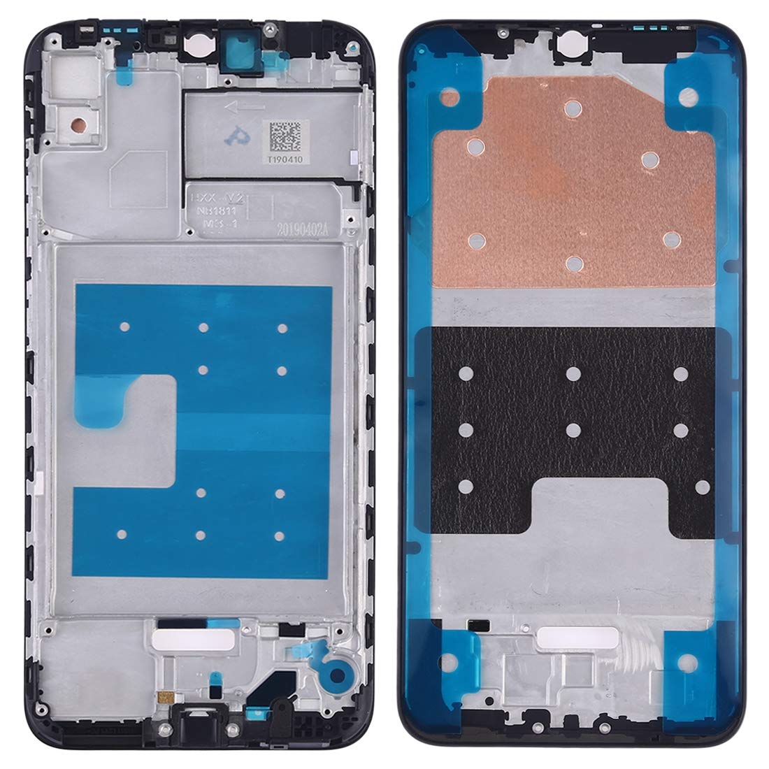 Châssis intermédiaire Huawei Y6 Pro 2019 avec support LCD avant noir précis - 7