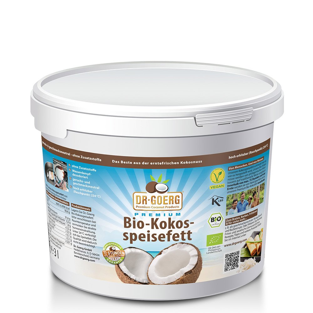 Dr. Goerg Premium Bio-Kokosspeisefett, 3 l