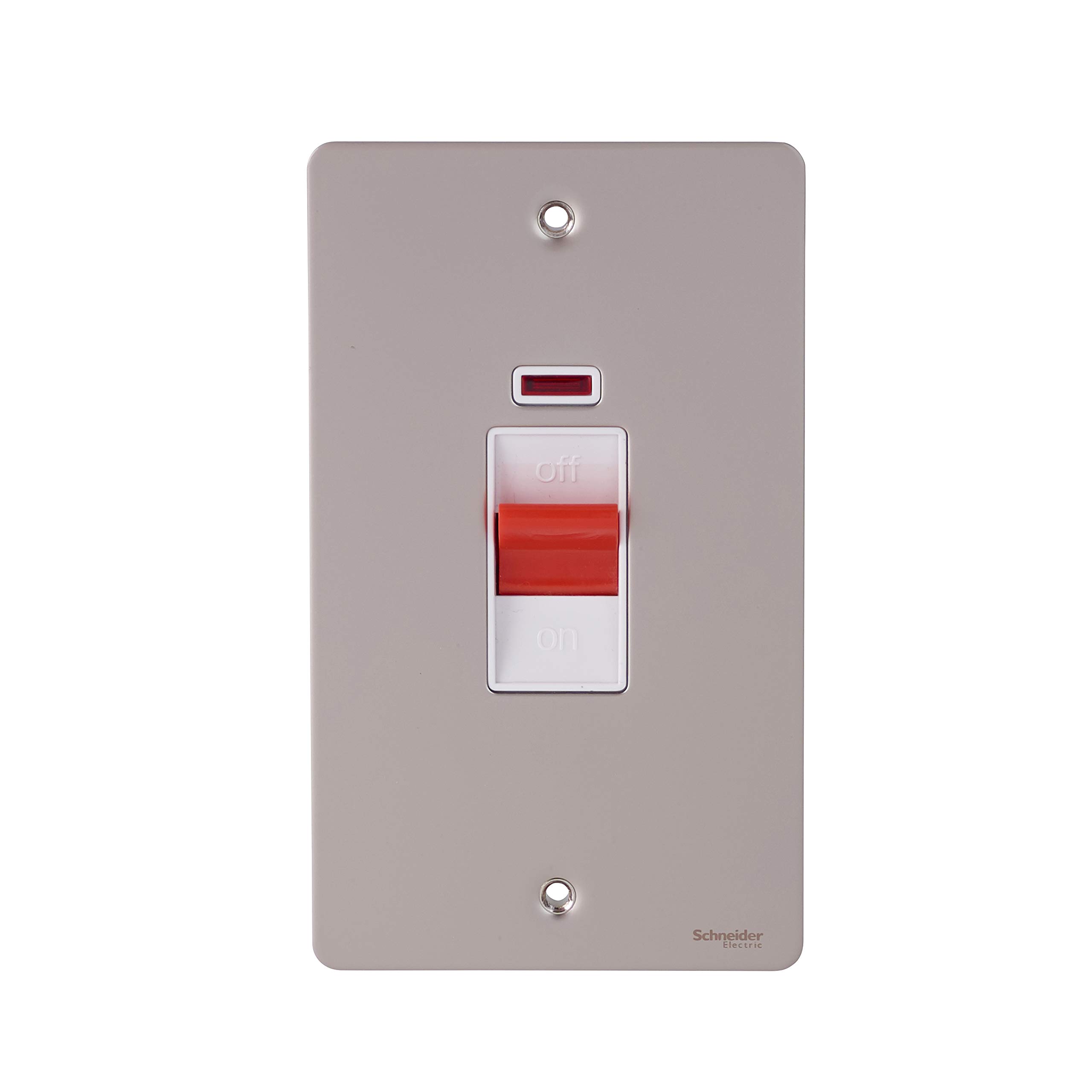 Schneider Electric - Ultimate flat plate (UFP) Colour matched screws with eyelets for seamless colour consistency - Wiring Devices Pearl Nickel - GU4221WPN