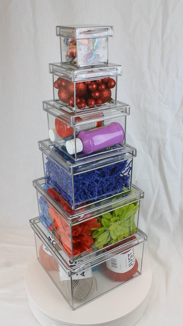 Watch Stackable Clear Cube Organizer, Set of 6 Transparent Box on ...