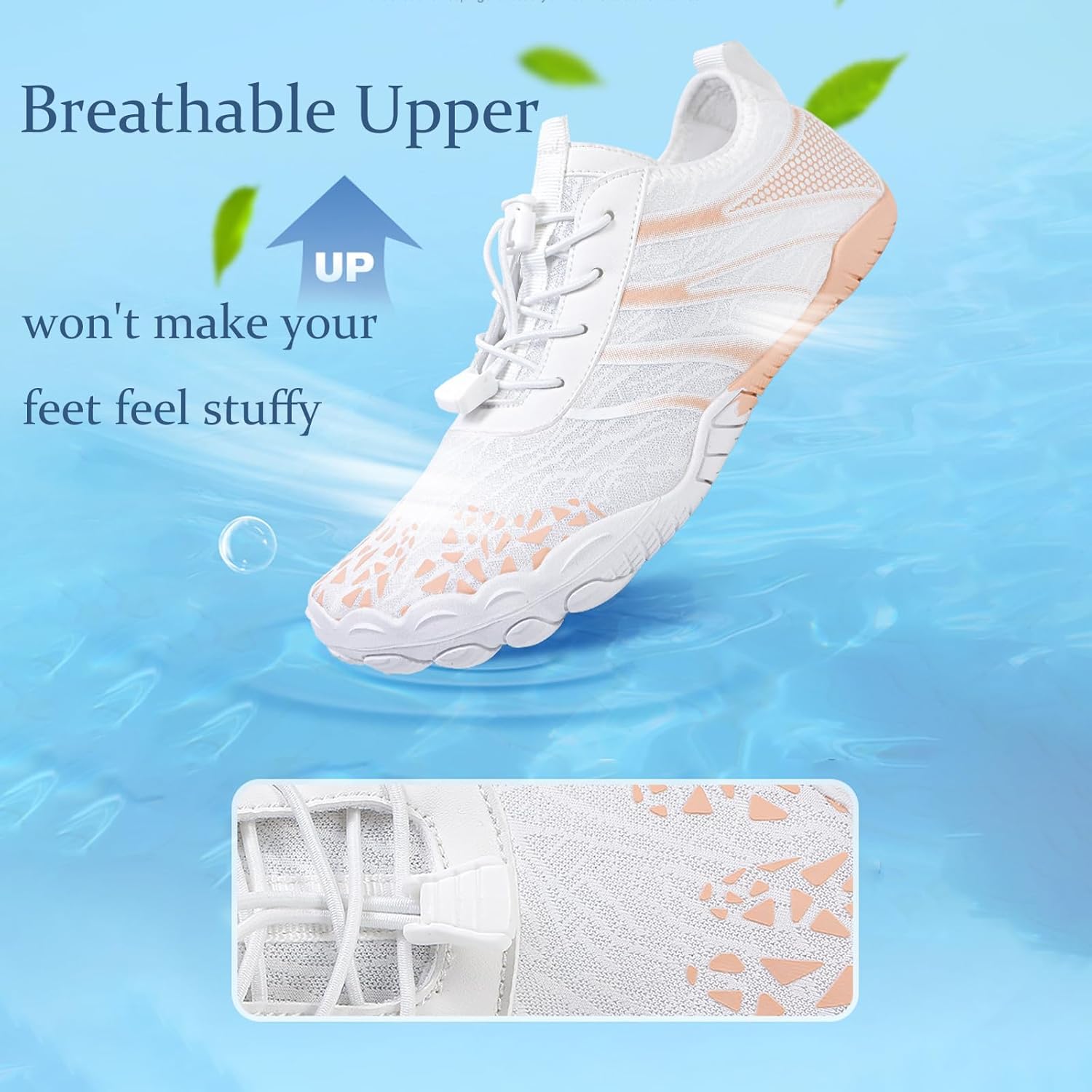 Women's Men's Hike Barefoot Shoes Wide Toe Box Water Shoes Quick Dry Swim Shoe Breathable & Non-Slip for Pool Beach Surf Walk Water Yoga - Image 4