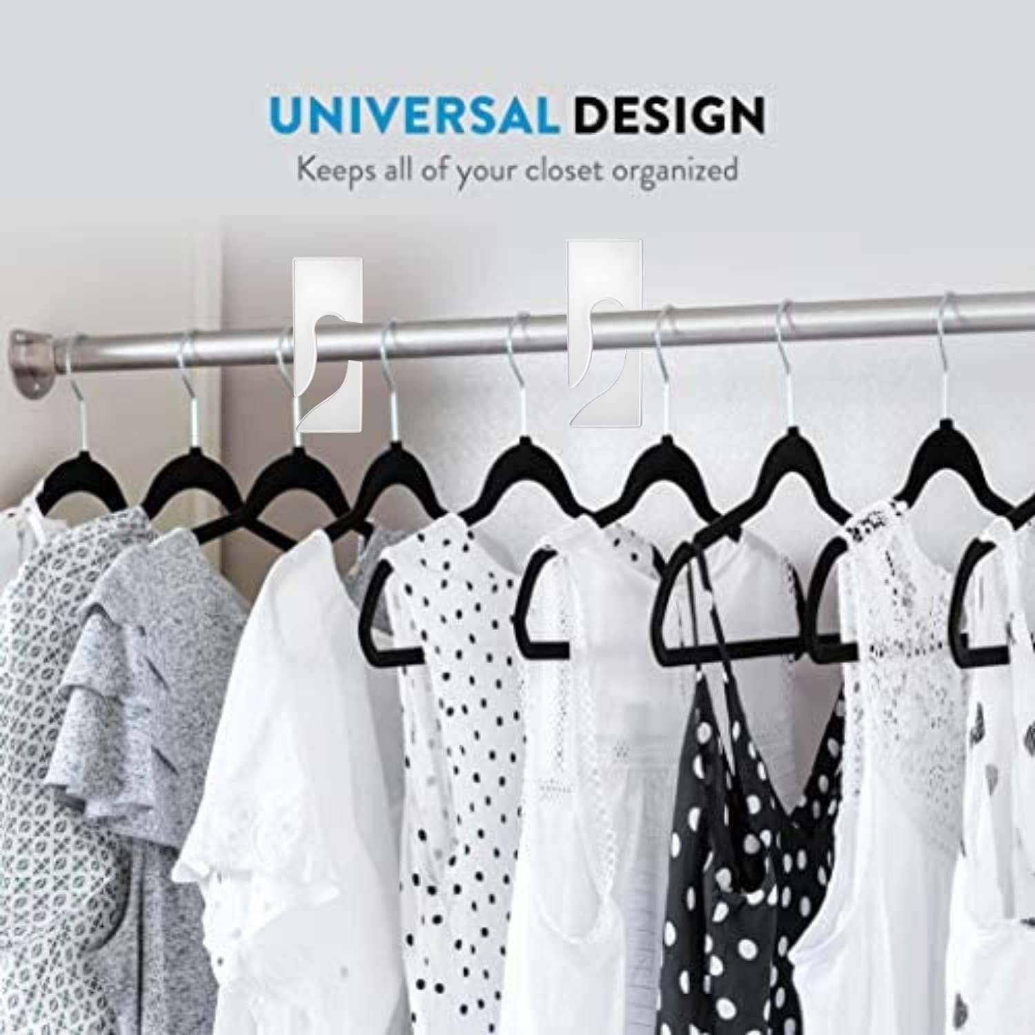 discount sizing- Blank King Rectangle Clothing Rack Hanger Dividers 25 Pack | Great for Clothing Organization, Sizing Dividers, Garment Rack Tags (White)