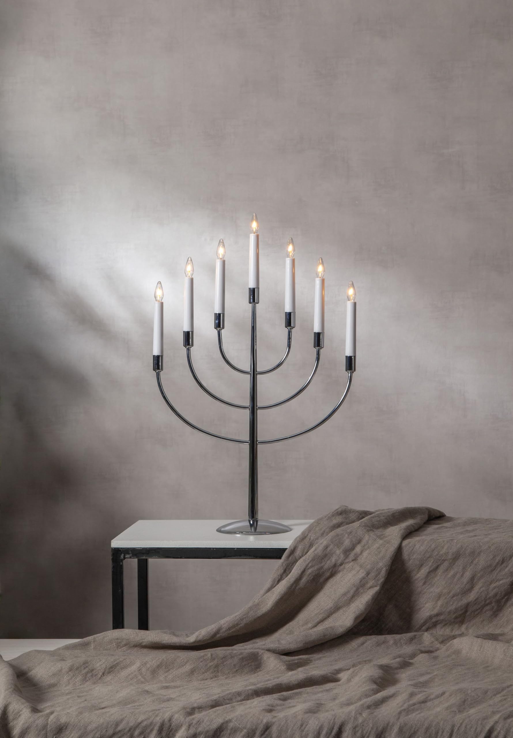 Star Trading 102-55 LED-Fensterleuchter Titus 7-flammig, Farbe: chrom,Material: Metall, ca. 59x38 cm,Vierfarb-Karton
