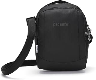 Unisex's Metrosafe Ls100 3 Liter Anti Theft Crossbody/Shoulder Bag-Fits 7 Inch Tablet, Econyl Black, One Size