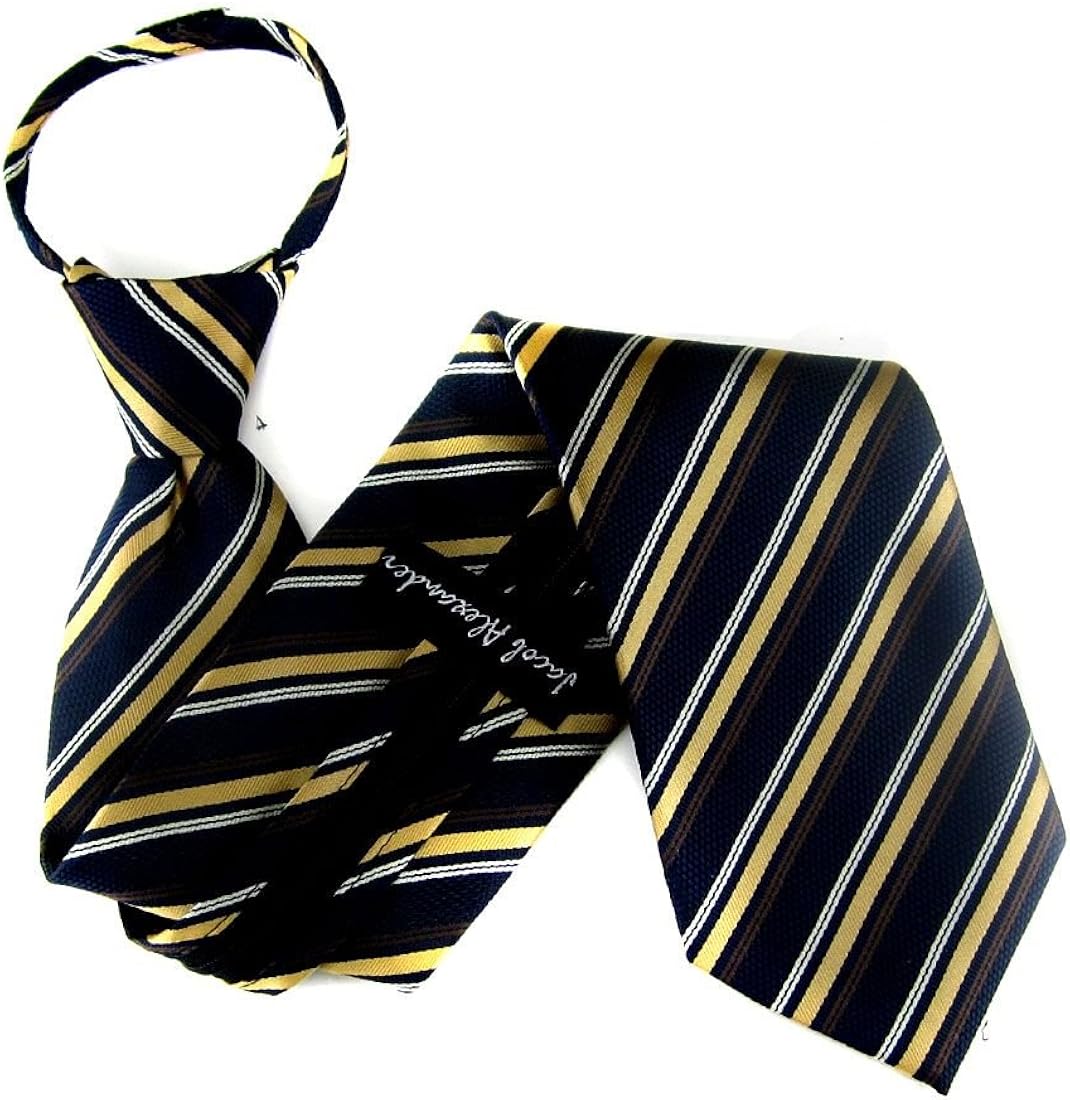 ZIPS8008 Brown Midnight Navy Mens Zipper Tie at Amazon Men’s