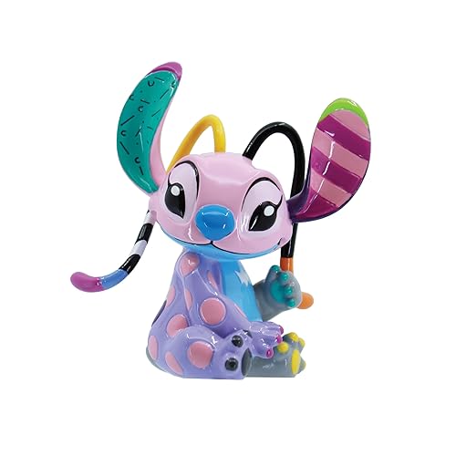 Enesco Disney Britto Lilo und Stitch Engel sitzende Pose Miniaturfigur, 8,2 cm, Mehrfarbig