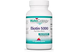 Nutricology Biotin 5000 for Hair, Nails, Skin