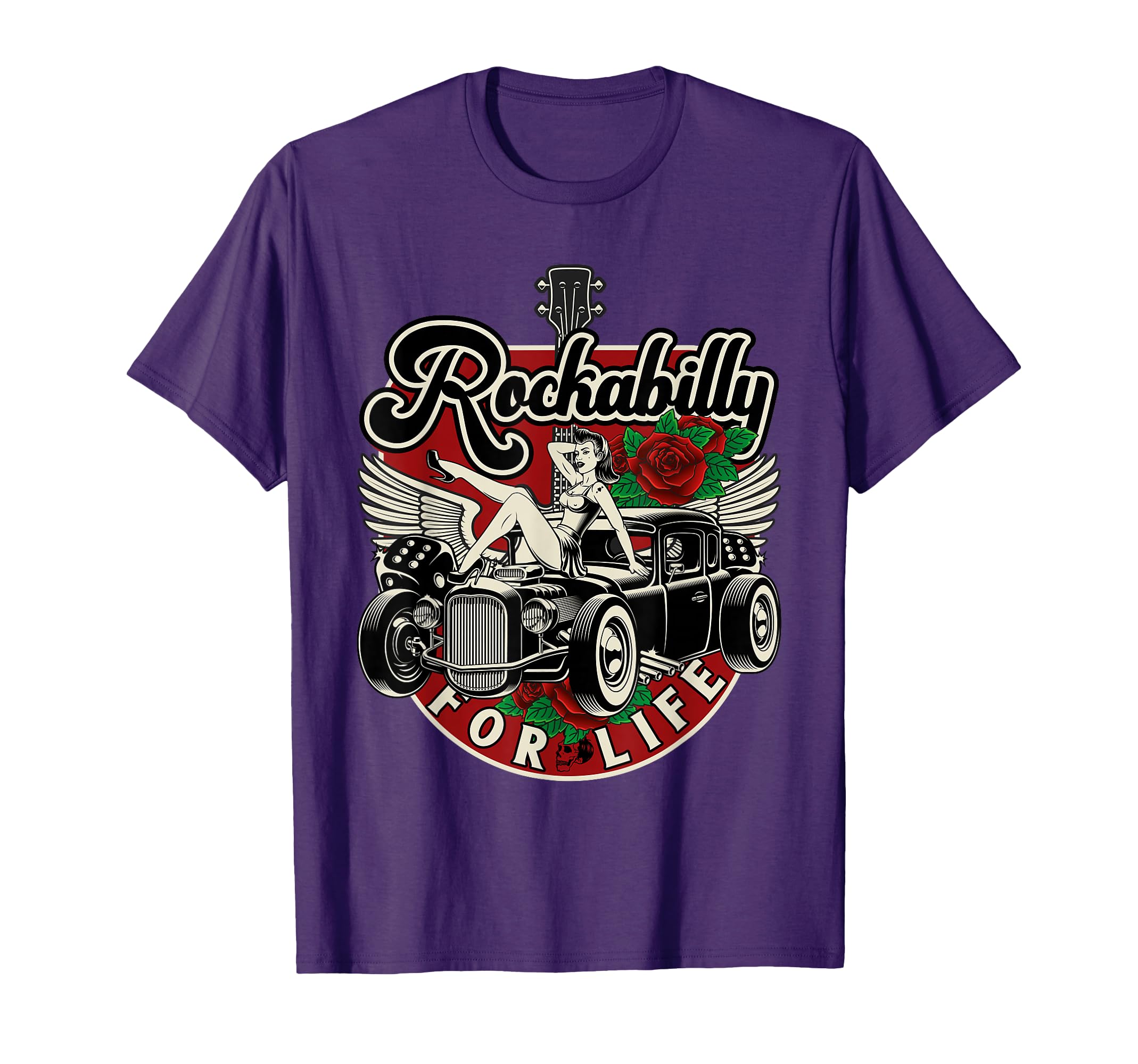 Rock 'N' Roll Kleidung u. Geschenke fr Rockabilly Vintage 50s RnR Design - Rockabilly for Life T-Shirt