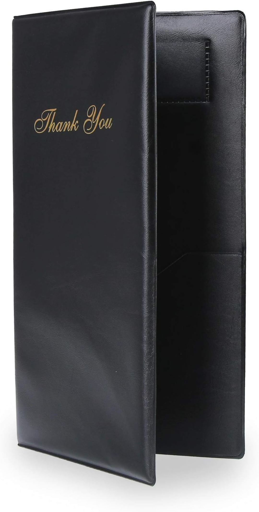 BudgetizerCheck Presenters for Restaurants – 60 Pack Guest Check Card Holder- Black with Gold Thank You Imprint- Bill Book Restaurant Supplies 5.5’’ x 10’’ (60 Pack)