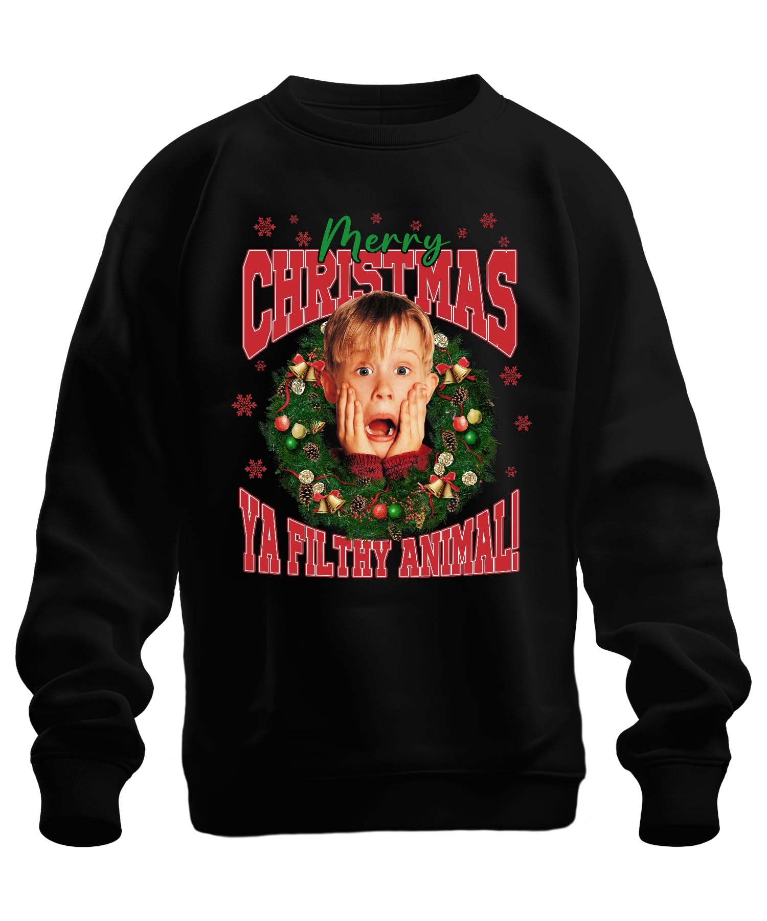 Merry Christmas Ya Filthy Animal Kevin McCallister - Home Alone Christmas Xmas Unisex Christmas Jumper, black, S