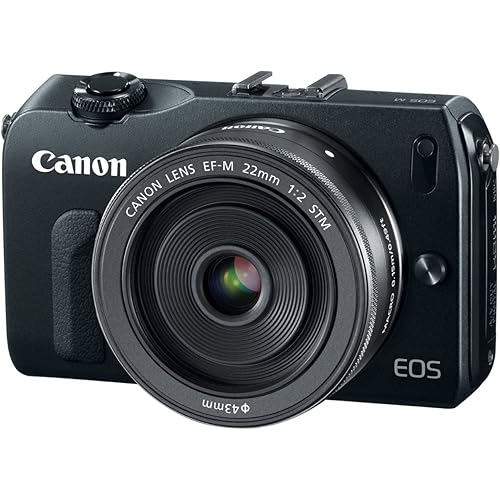 Canon EOS M 18.0 MP Compact Systems Camera with 3.0-Inch LCD and EF-M22 STM Lens Black