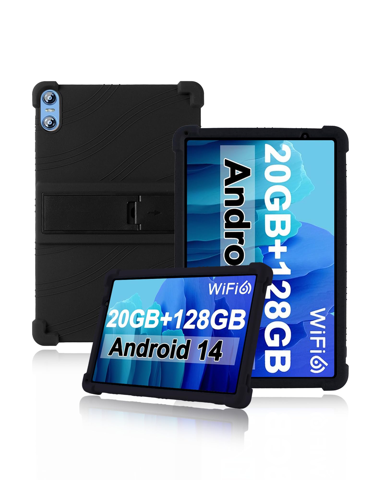 Funda para SKYEGG Tablet K13 10 pulgadas, yystao Niños Funda de Silicona Suave Compatible con SKYEGG K13, Soporte Ajustable (Negro)
