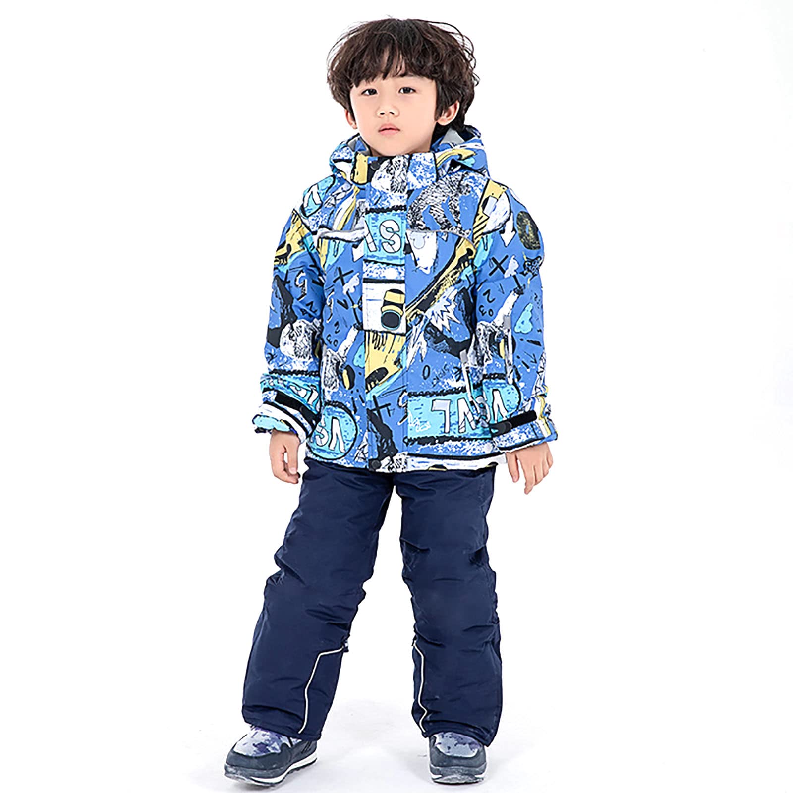 Baby Boys Snowsuit Children Snowboard Ski Jacket Pants Set Kids Waterproof Coat Keep Warm in -40°C/℉