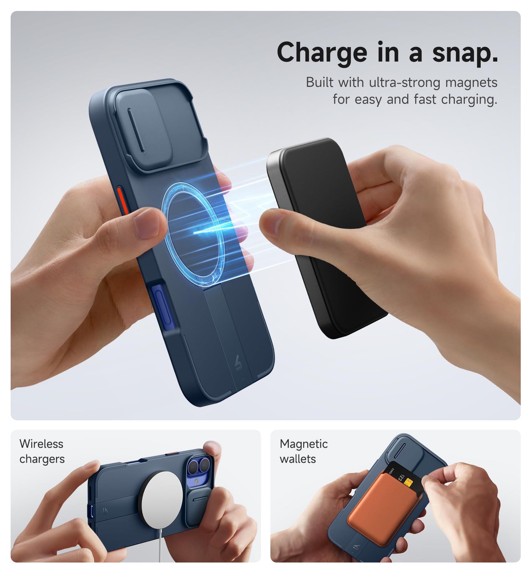 SURITCH Magnetic Case Compatible with iPhone 16 Plus - Image 3