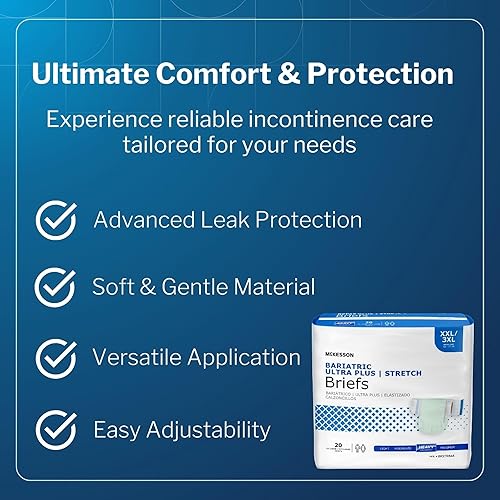 Miniatura 5 de McKesson Ultra Plus - Calzoncillos elásticos, 20 unidades, XXL3XL, 58-77 pulgadas, pañales para adultos para incontinencia, absorción pesada,