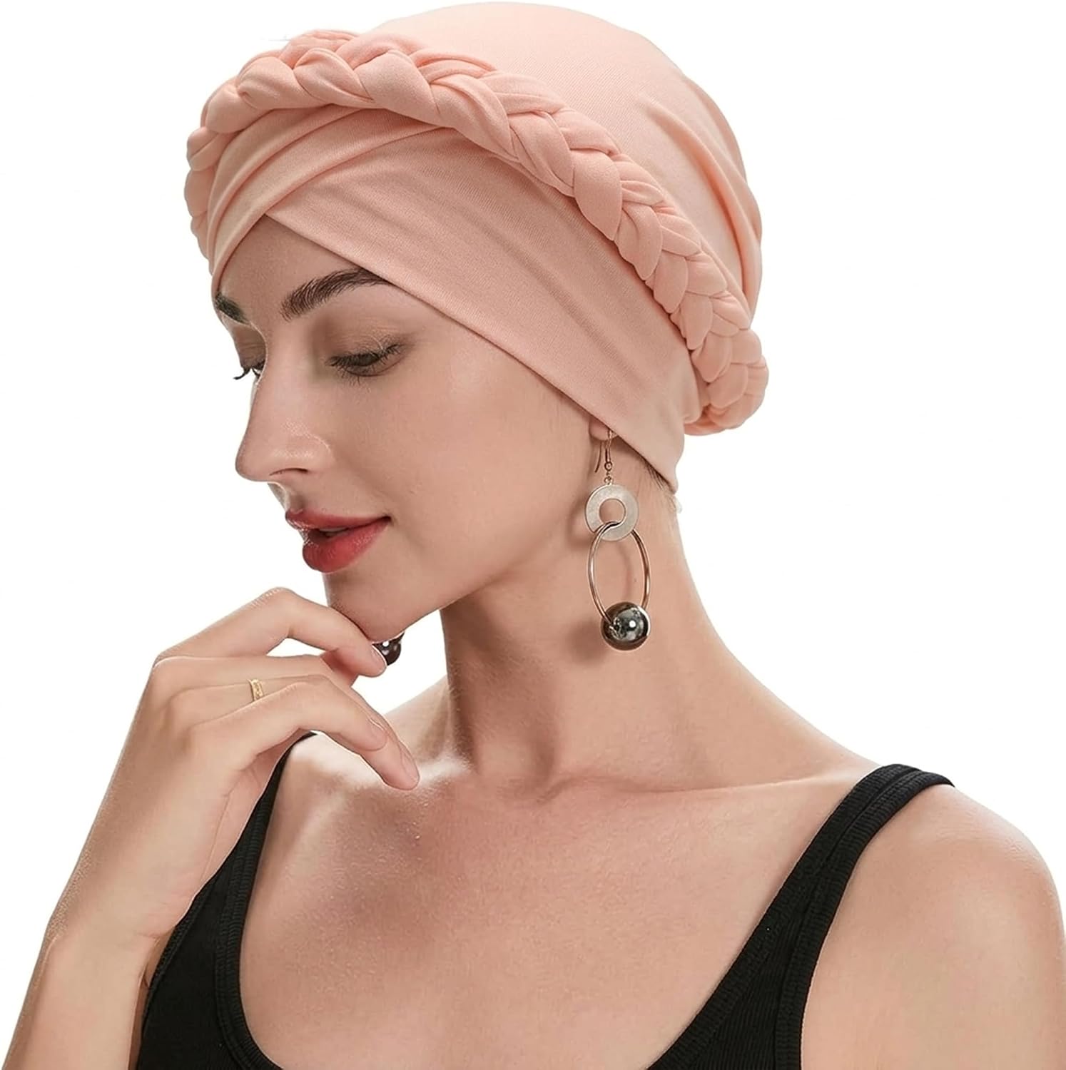 ZLYC Chemo Headwear for Women Pre Tied Turban Headwear Lightweight Beanie Hat