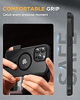 Vista 824 de Miracase Funda magnética para iPhone 14 de 6.1 pulgadas, protector de pantalla de vidrio templado integrado + protector de lente, compatible