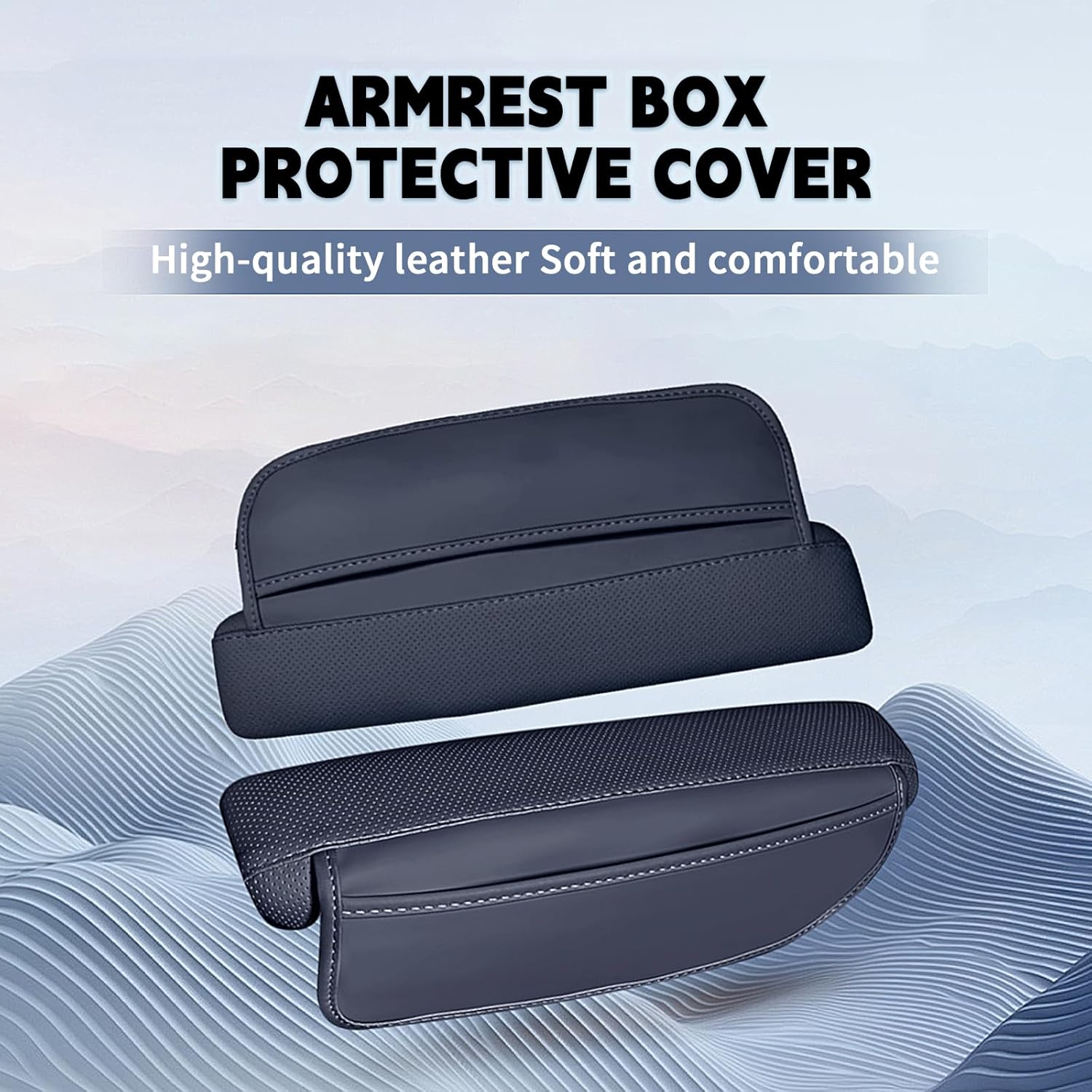 Auto Accessories for Toyota Sienna LE,XLE,XSE,Limited,Platinum,Woodland 7/8 Passenger 2021-2025 Center Console Cover Armrest Pad Protector Armrest Box Cover Accessorie (Black)