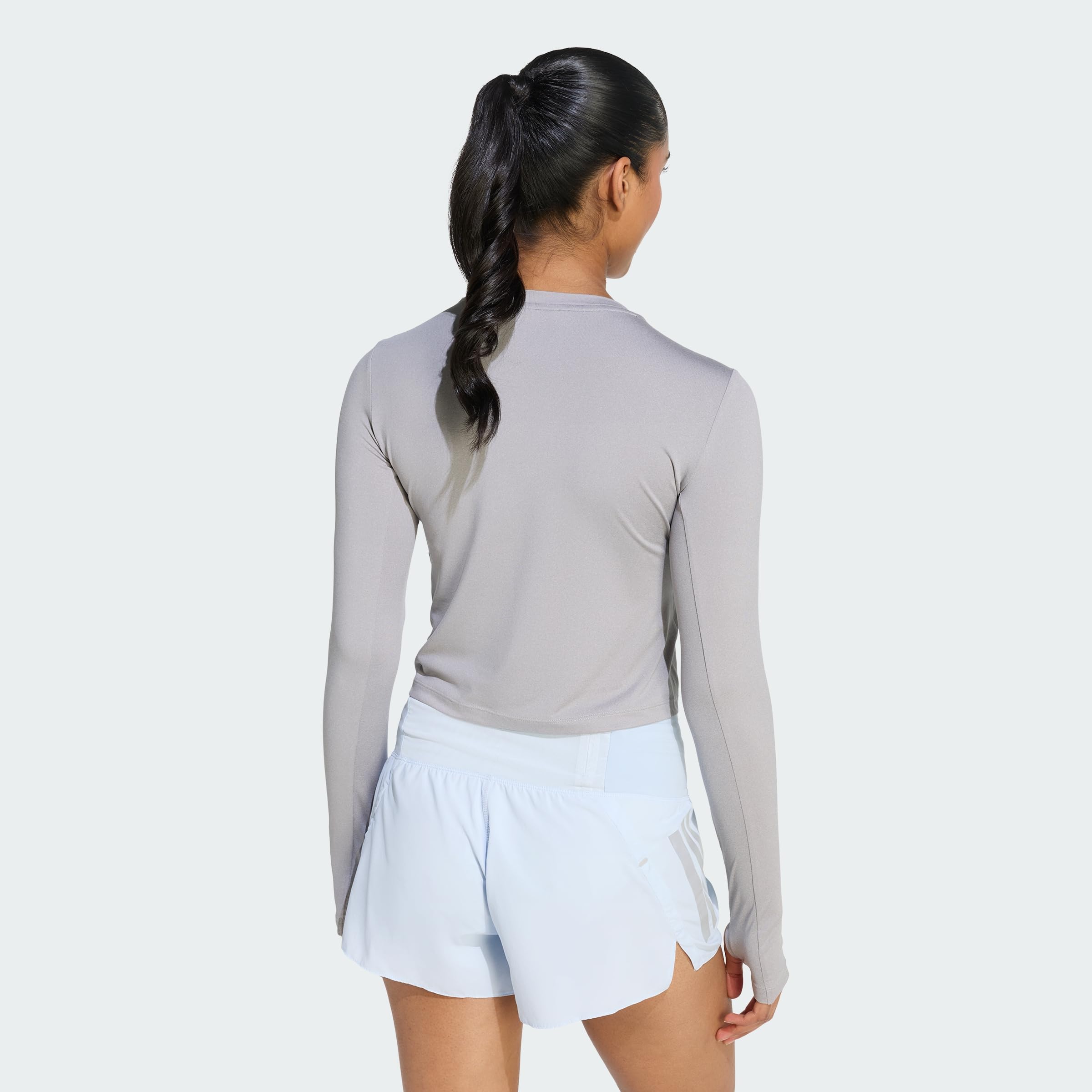 adidas dames adi365 Running Essentials Long Sleeve, medium grey heather, M