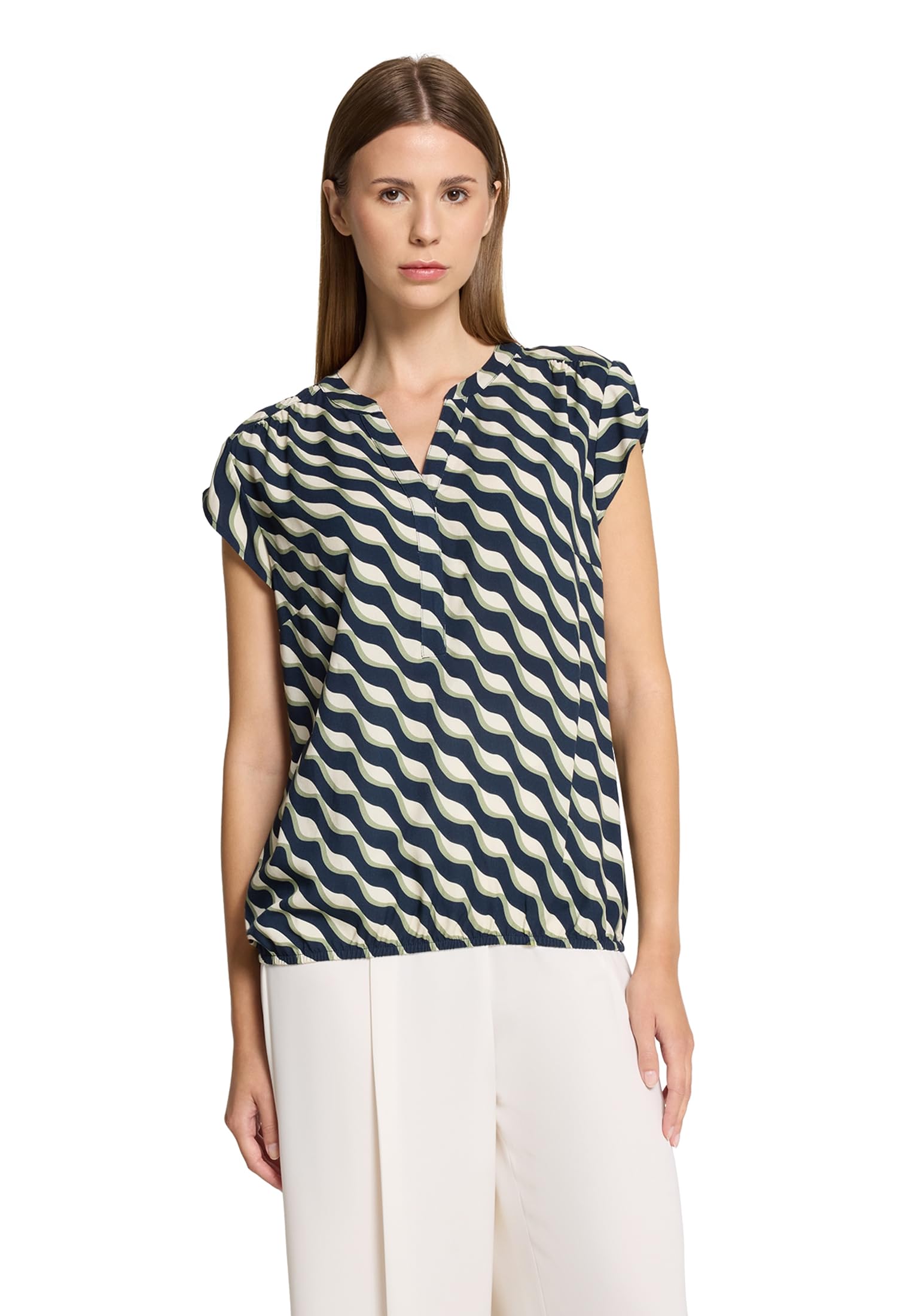 Betty Barclay Women's Dark Blue/Green Blouse, 20
