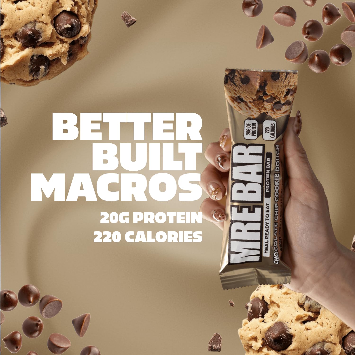 REDCON1 MRE Chocolate Chip Cookie Dough Protein Bars - 12 Count Snack Bars for Breakfast or Post-Workout — Amazon image 3