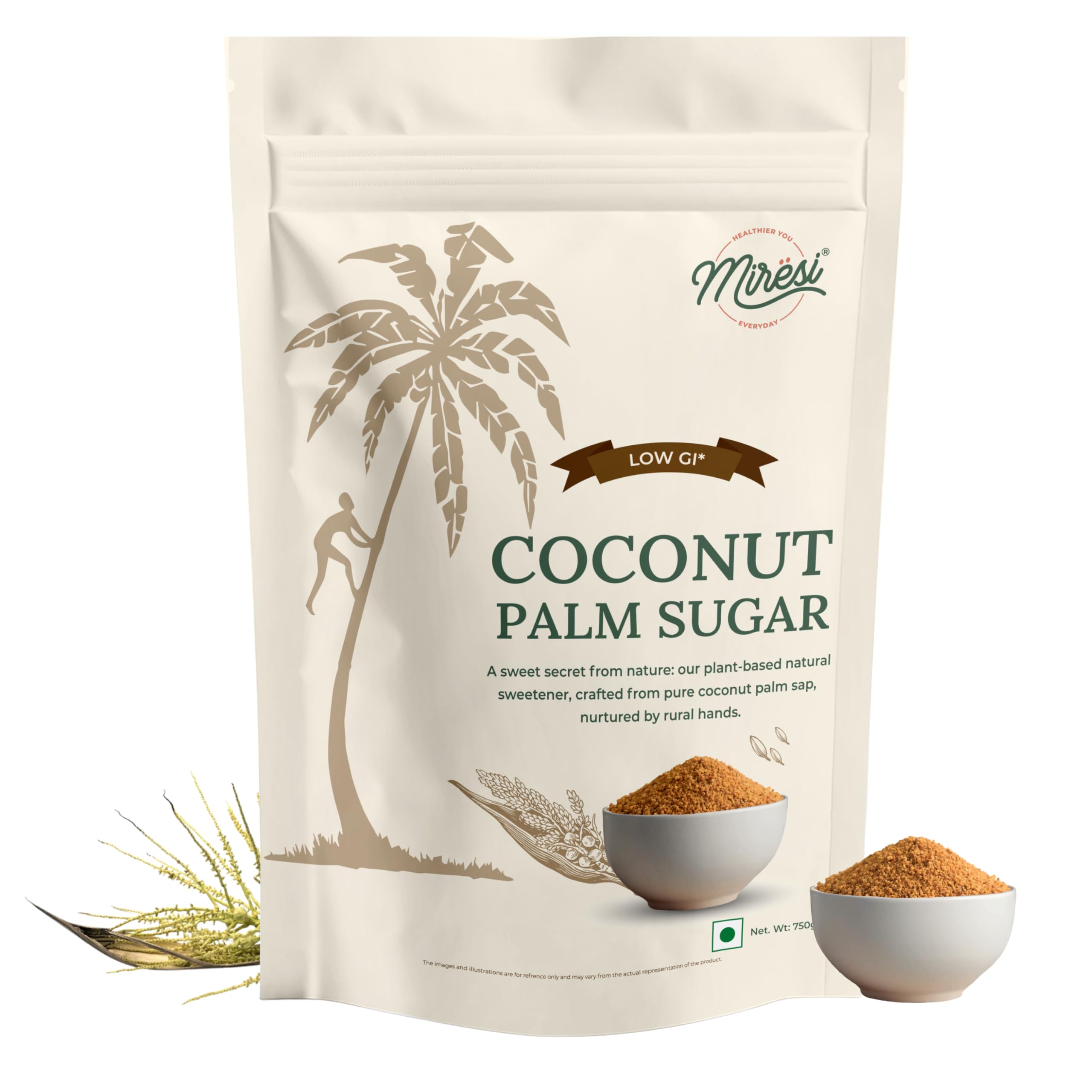 Miresi Natural Coconut Palm Sugar (750 g) - 100% Pure, Unrefined,  Traditional Sweetener, Sugar Alternative, No Preservatives : Amazon.in:  Grocery & Gourmet Foods