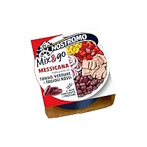 Nostromo Mix&Go Messicana – Piatto Pronto con Tonno, Verdure, Fagioli Rossi – Gusto Speziato e Veloce – 1 Confezione da 190g