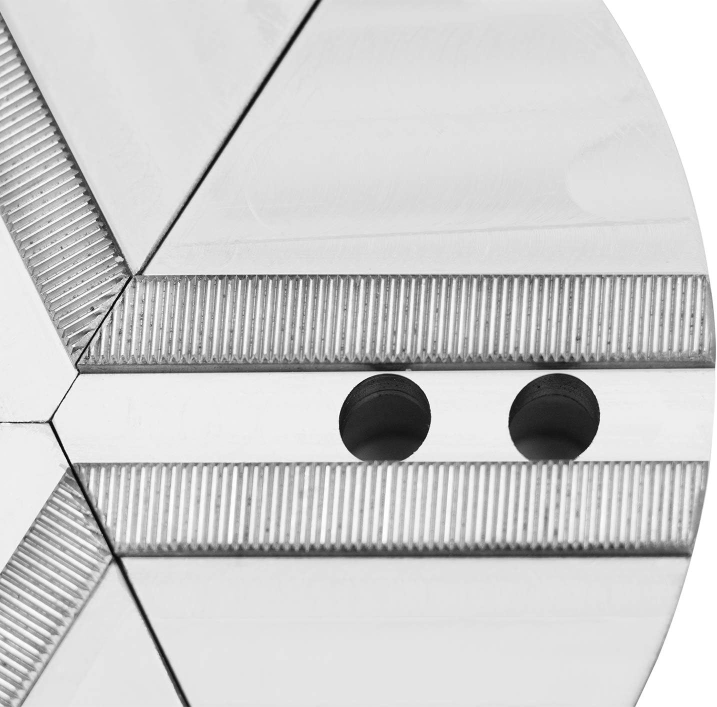 Turner 6" Lathe Chuck Serrated (1.5 mm x 60) Full Grip Round Pie Soft Jaws Set (3 Pcs), Aluminum,1.5" Height for Kitagawa (B-206) /Samchully Power Lathe Chucks- By Turner Workholding, LLC