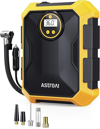 AstroAI Inflador de neumáticos, compresor de aire portátil, bomba de aire de 100 PSI para neumáticos de automóvil, bomba de neumáticos digital de 12