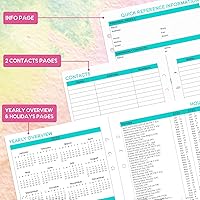 Vista 5 de Recambios de planificador 2025-2026 – Recambios de agenda 2025-2026 de julio de 2025 a junio de 2026, 5.5 x 8.5 pulgadas, 7 agujeros, calendario