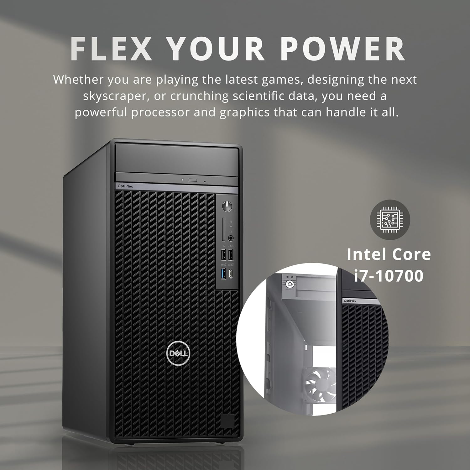 Dell OptiPlex 7080 Tower Desktop Computer PC, Intel i7-10700, 16GB RAM, 512GB SSD, Keyboard&Mouse, DP, USB WiFi, USB BT, Windows 11 Pro (Renewed)