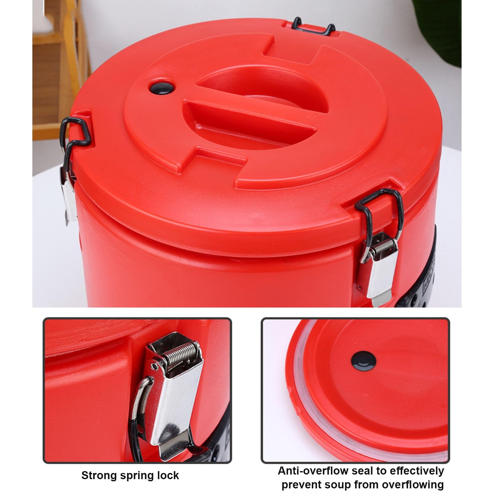 Contenitore termico per alimenti, in acciaio inox, portatile, per conservare cibi caldi e freddi, ideale per ristoranti, mense, uso domestico, capacità 20 l