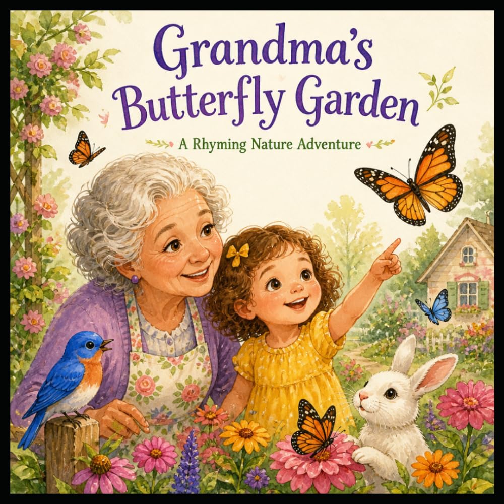 Grandma's Butterfly Garden: 6 (Grandma & Grandpa Adventures: Rhyming Picture Books for Kids)